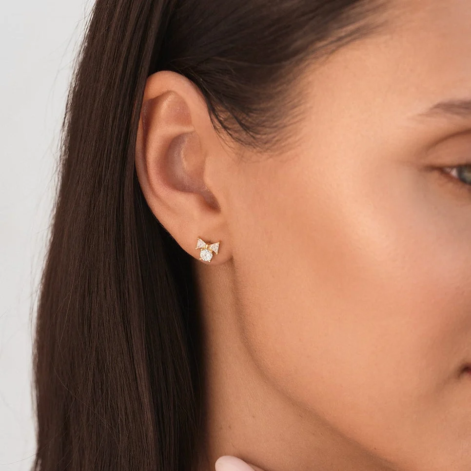 Affinity Stud Earring in Gold - Image 6
