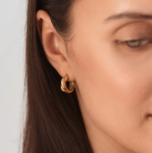 Allure Hoops Gold - Image 5