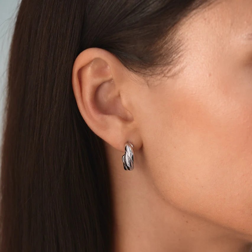 Allure Hoops Silver - Image 4