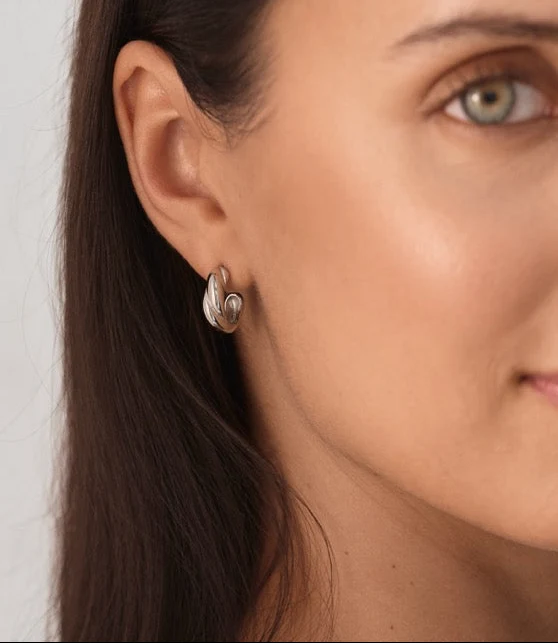 Allure Hoops Silver - Image 5