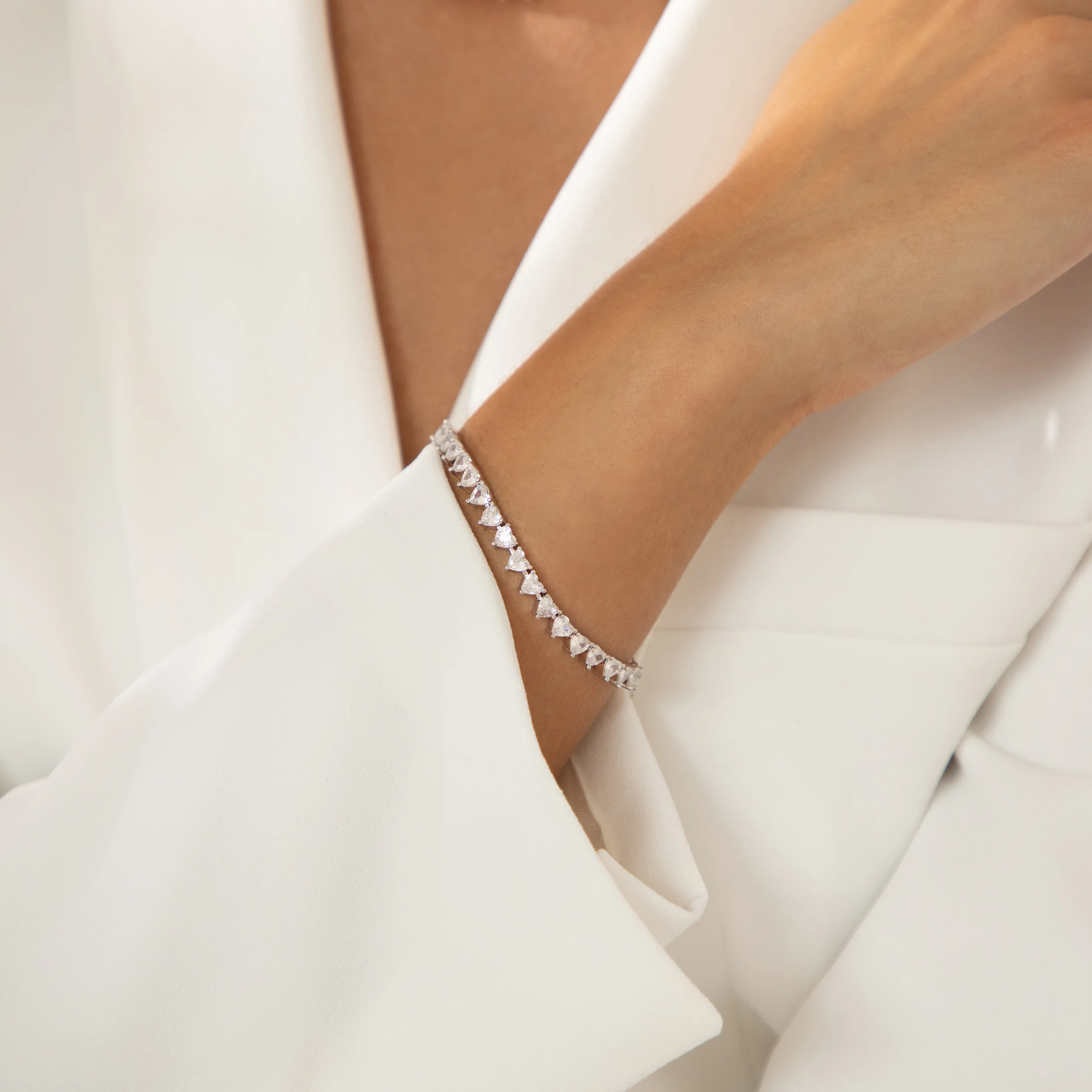 Amore Tennis Bracelet In Silver - Image 5