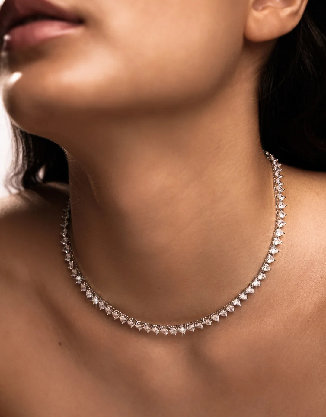 Amore Tennis Necklace In Silver - Image 4
