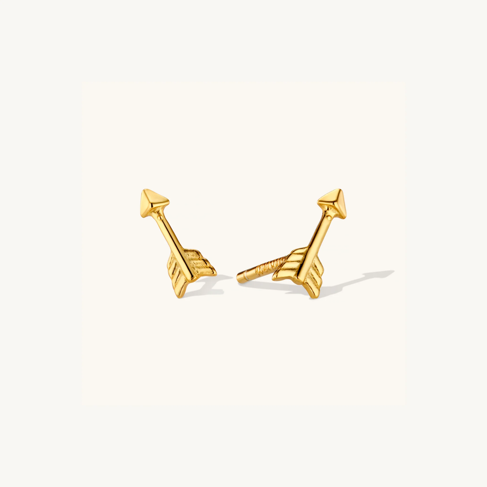 Arrow Stud Earrings Gold