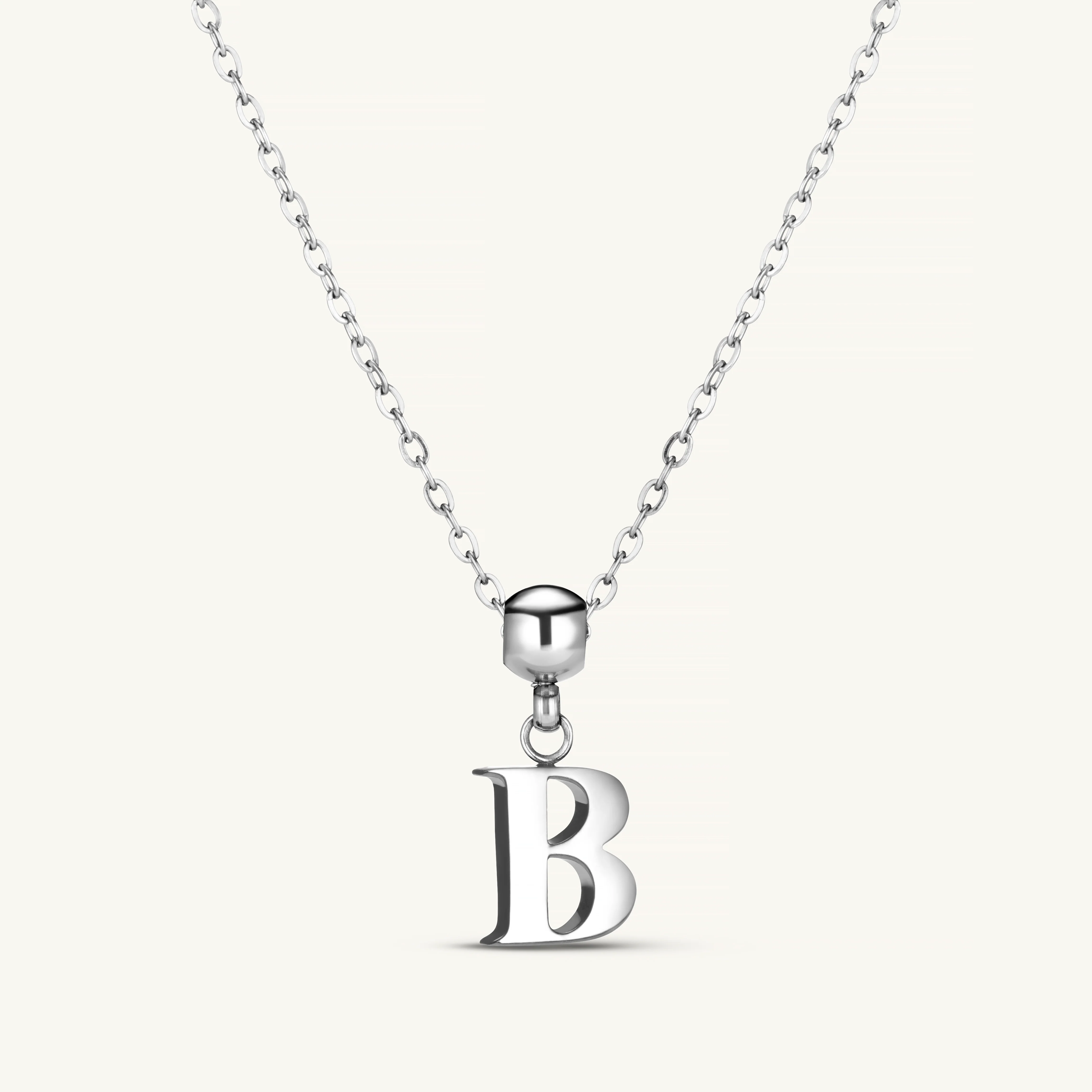 B Classic Initial Charm Silver - Image 3