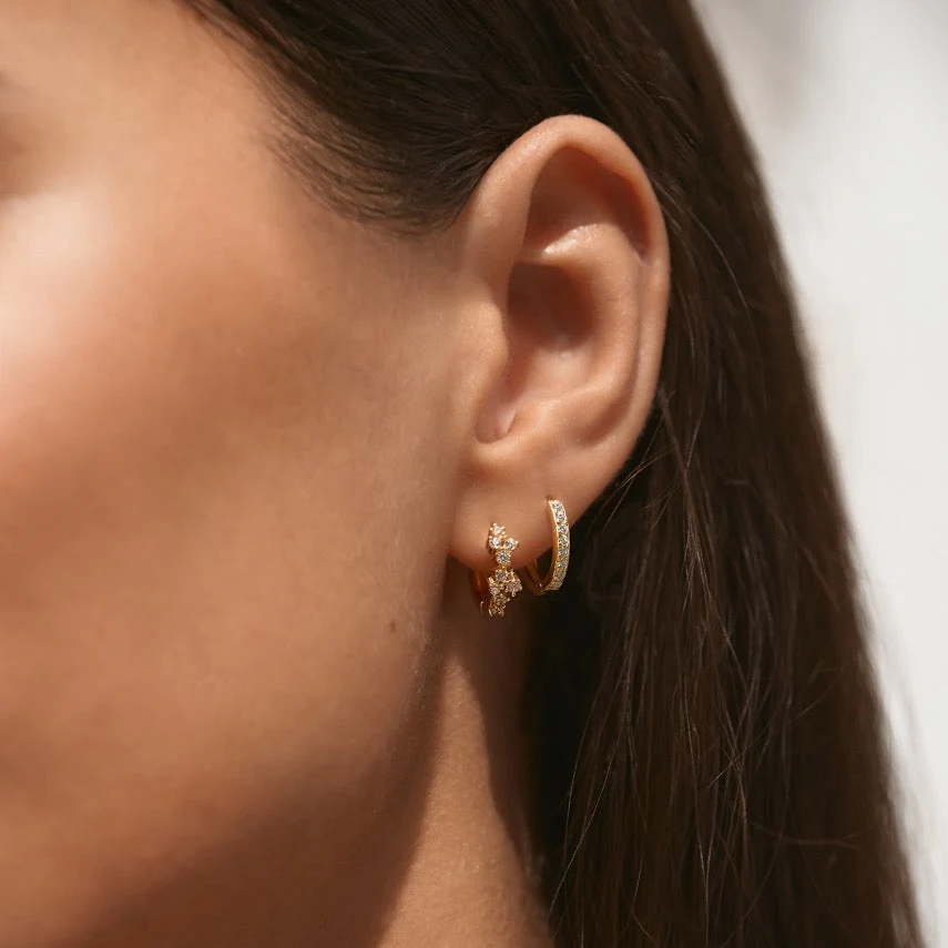 Crystal Infinity Hoop Earrings Gold - Image 8