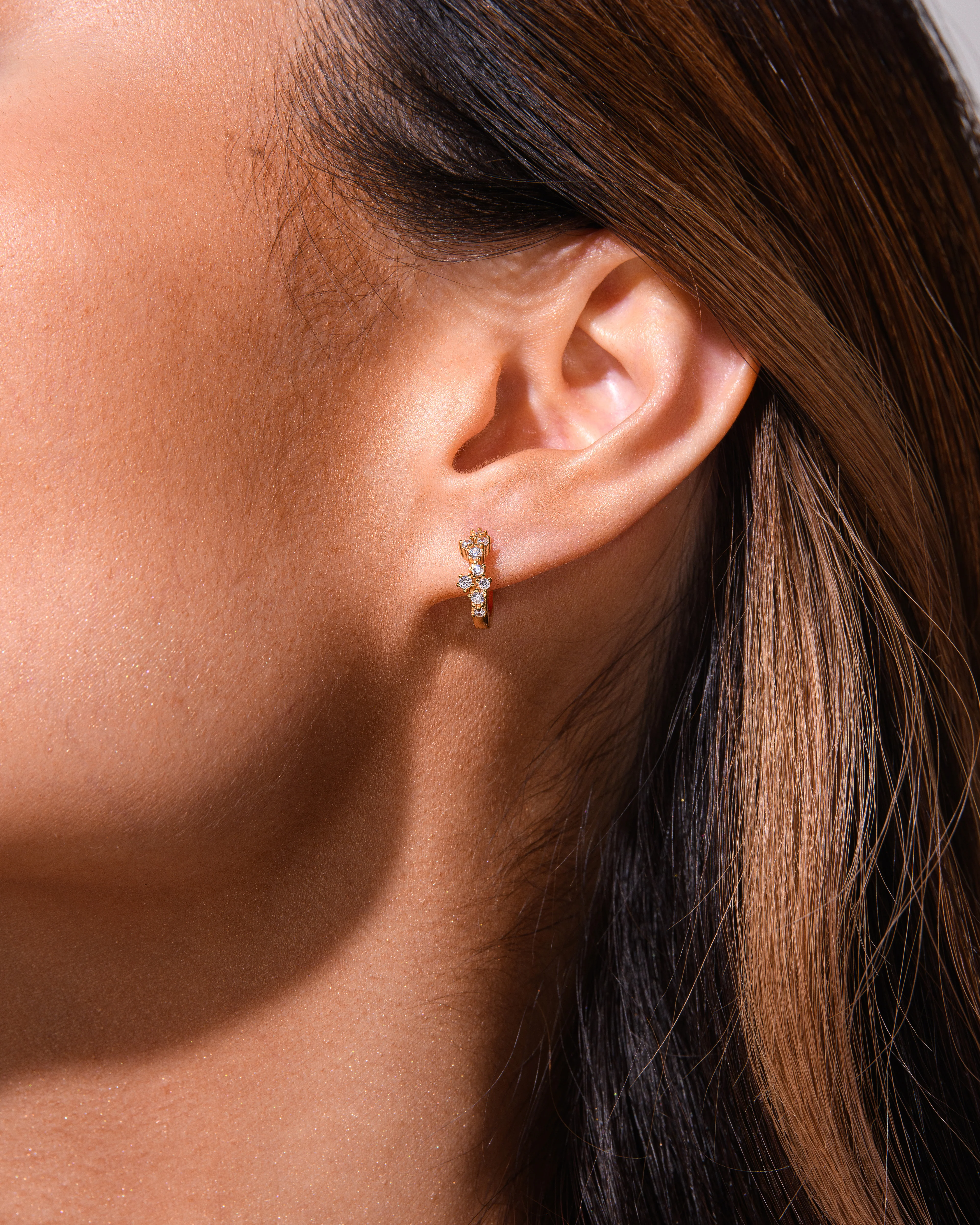 Crystal Infinity Hoop Earrings Silver - Image 2