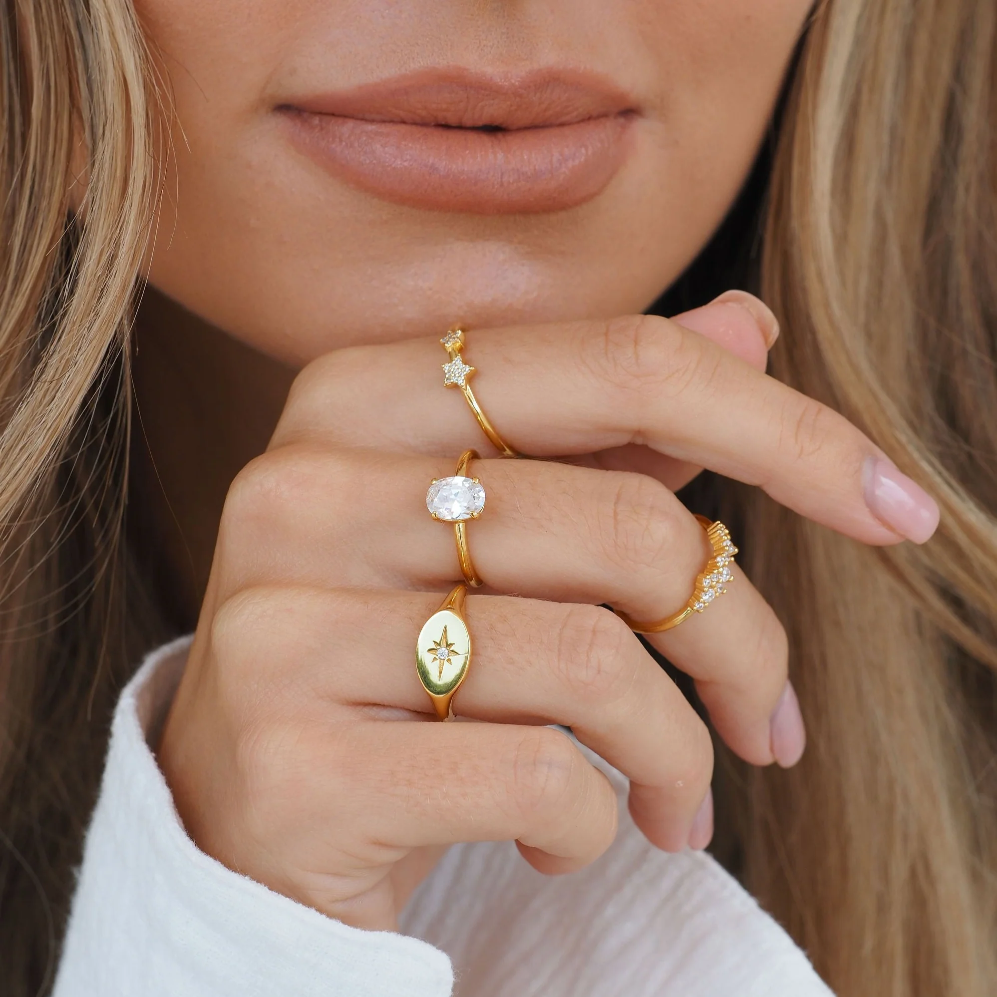 Crystal Jewel Ring in Silver - Image 5