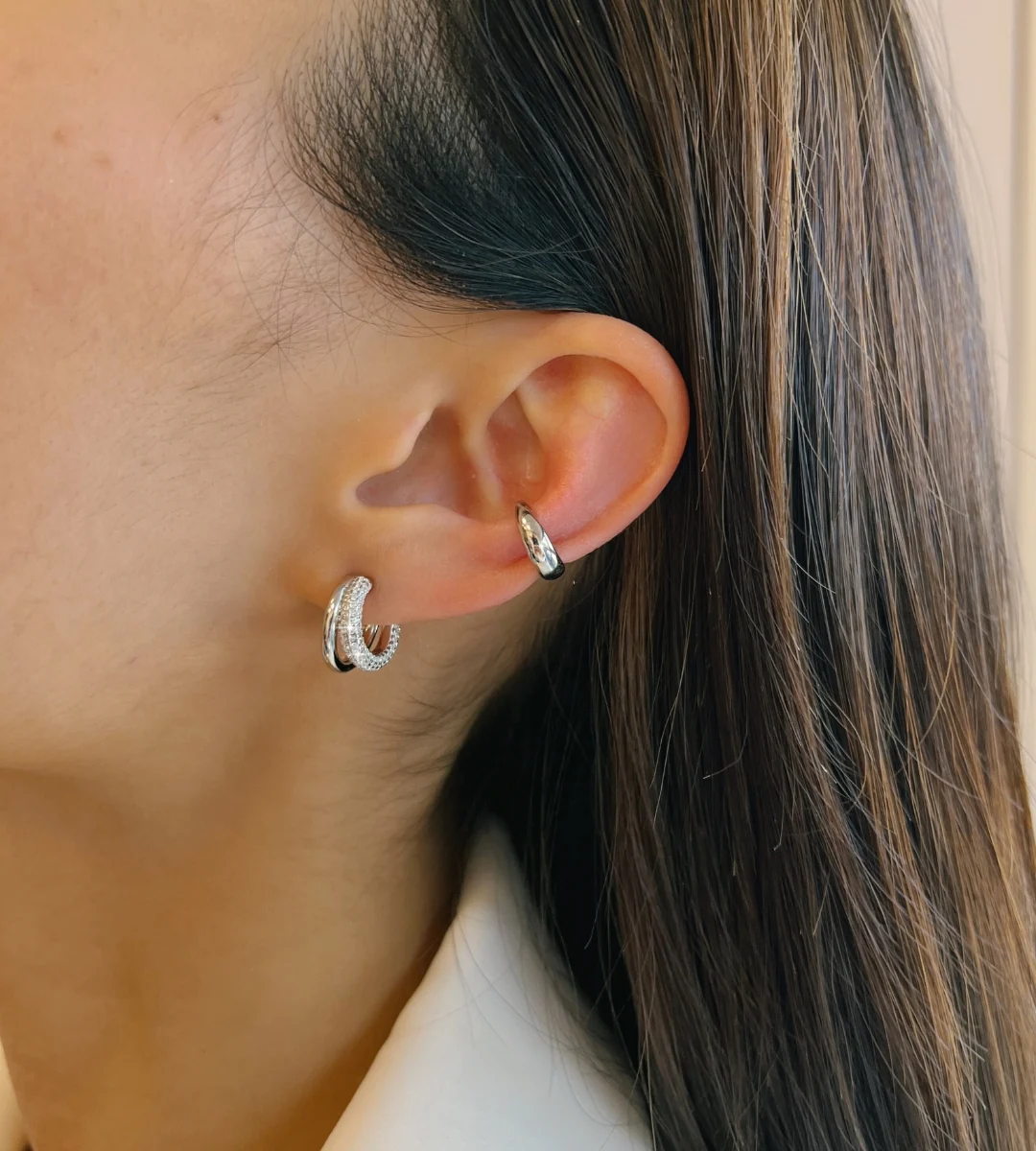 Lisa's Duo Layered Ear Stack Bundle Silver - Image 4