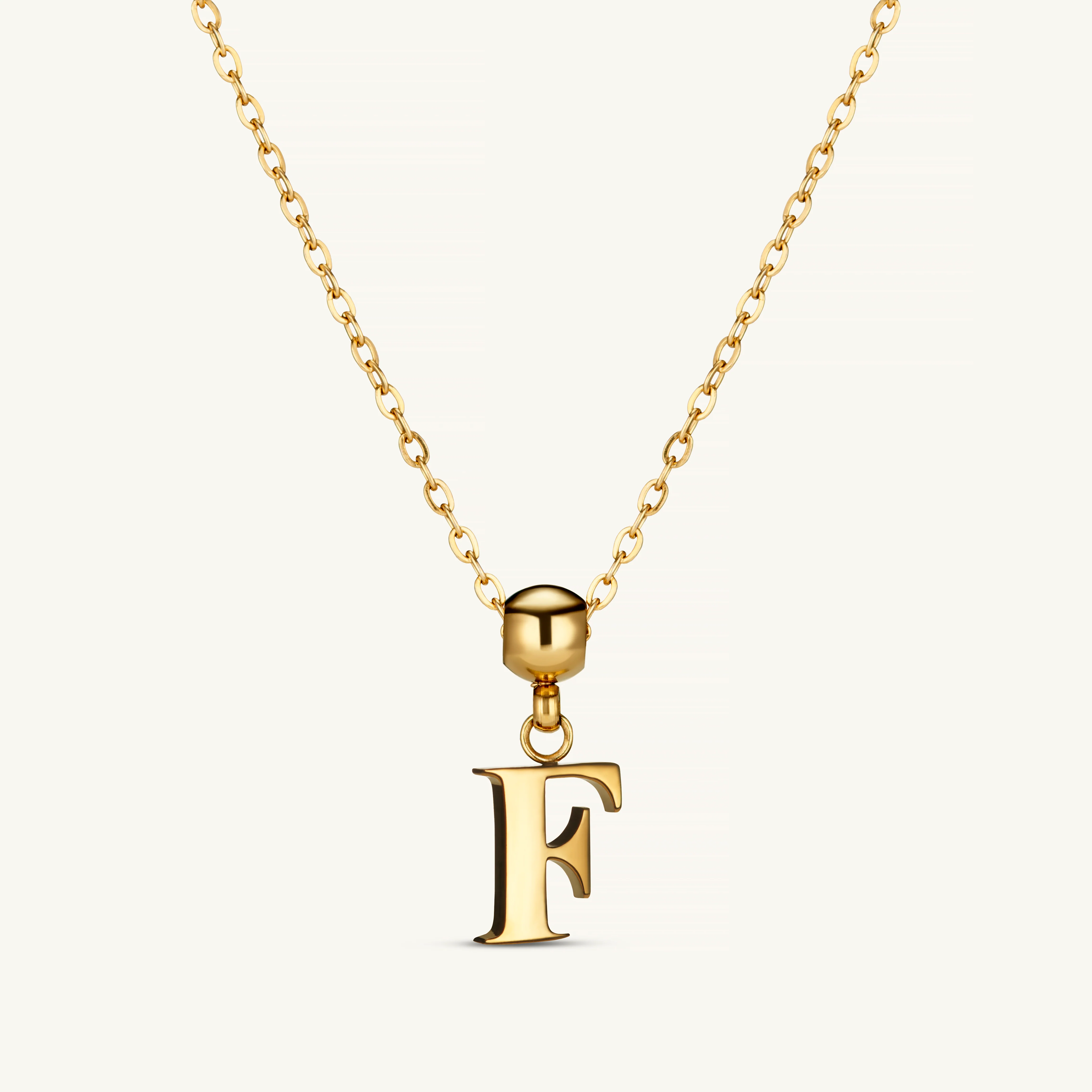 F Classic Initial Charm Gold - Image 3