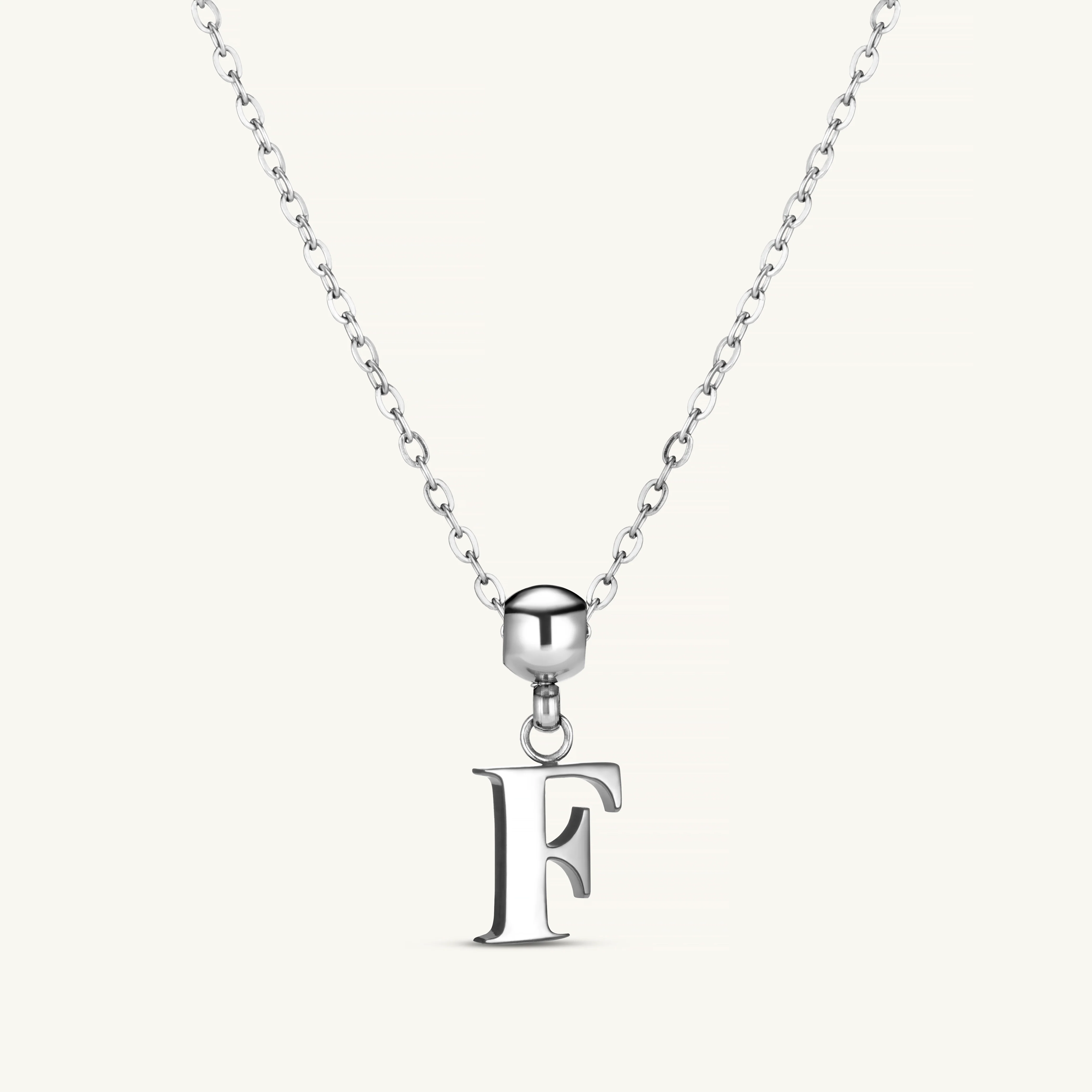 F Classic Initial Charm Silver - Image 3