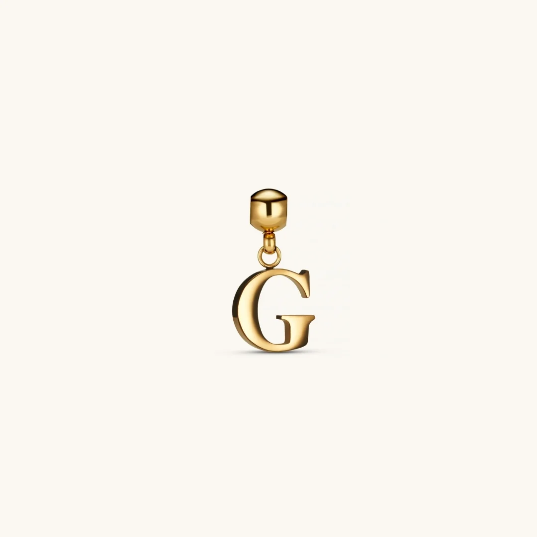 G Classic Initial Charm Gold