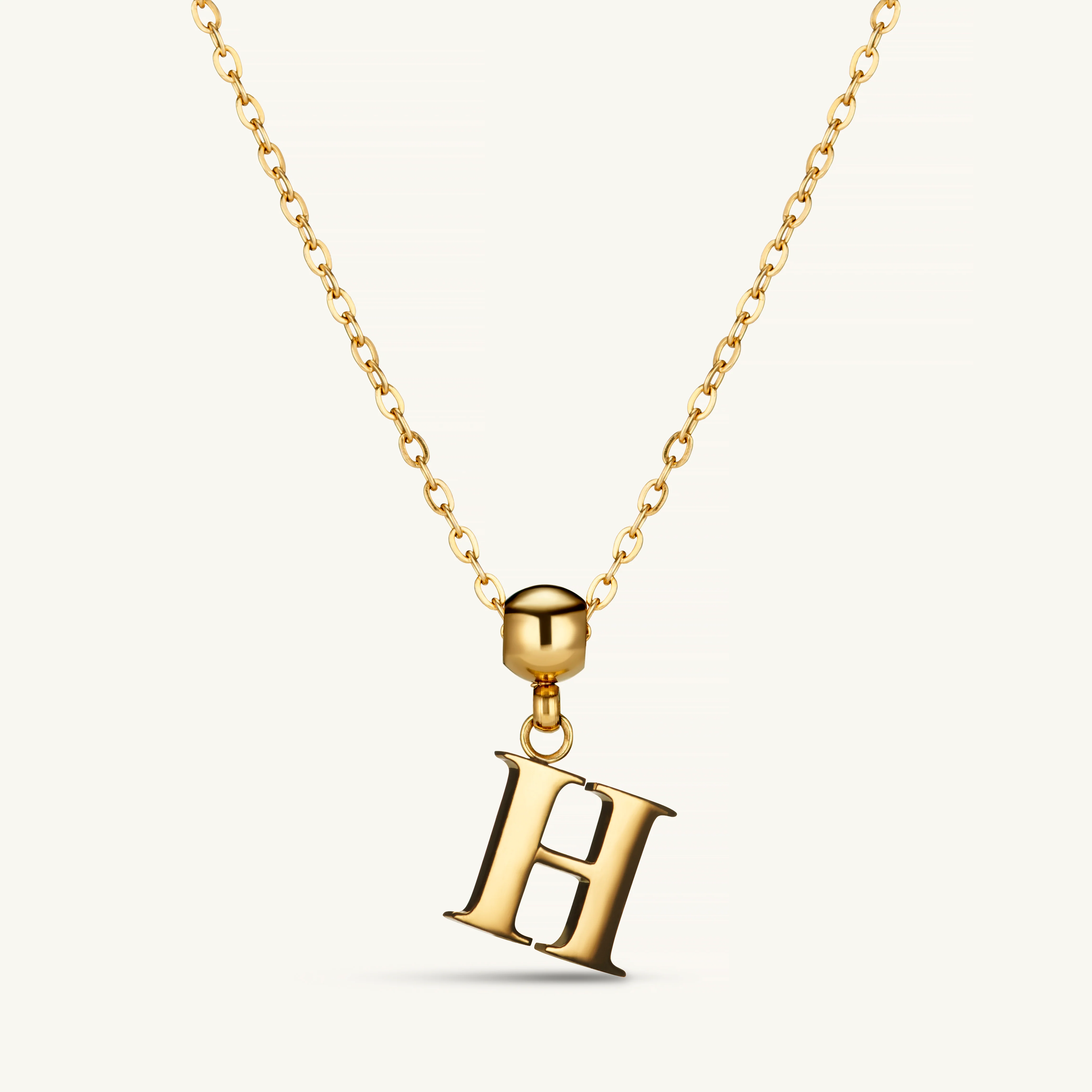 H Classic Initial Charm Gold - Image 4