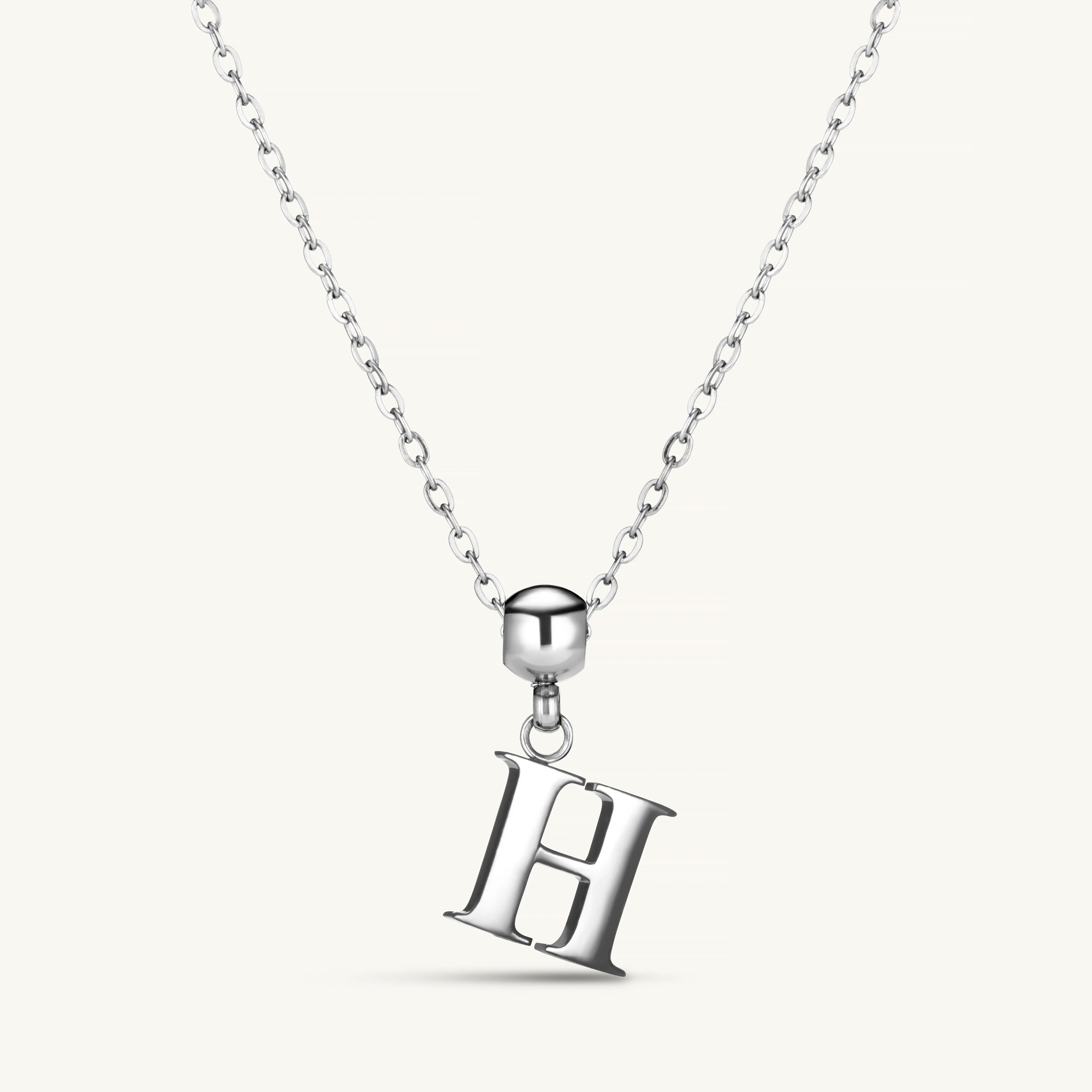 H Classic Initial Charm Silver - Image 3
