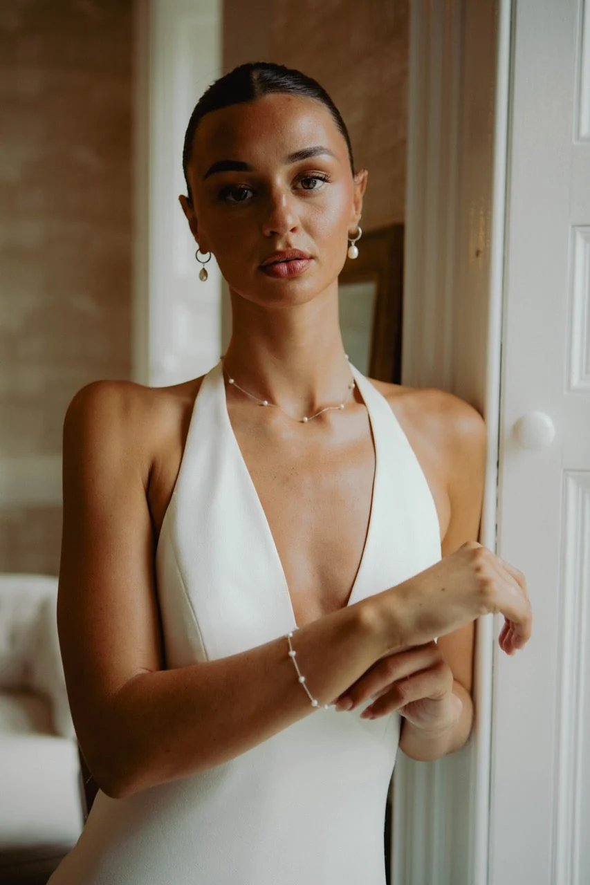 Infinity Pearl Bracelet in Silver - Image 5