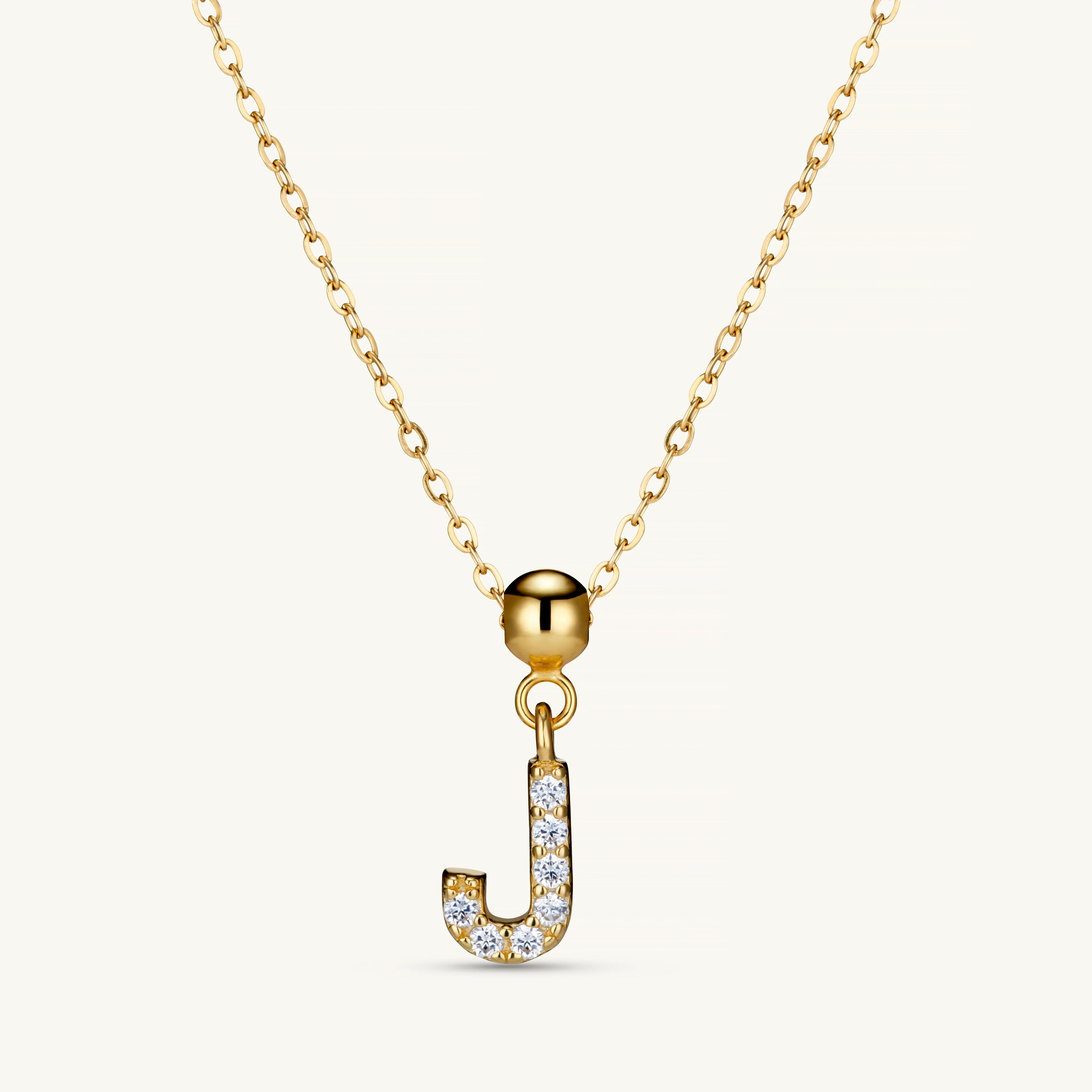 J Diamond Initial Charm Gold - Image 3