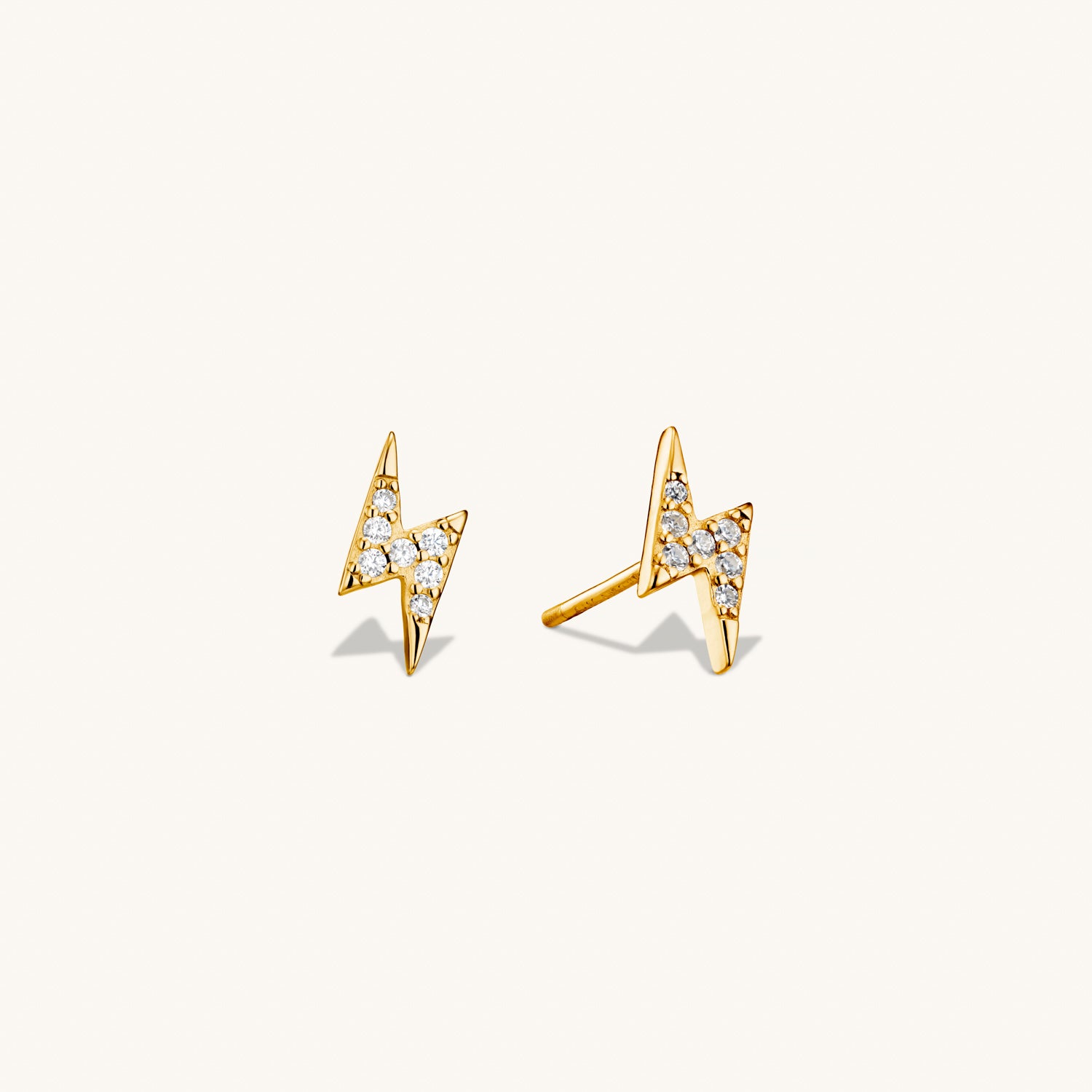 Lightning Studs In Gold