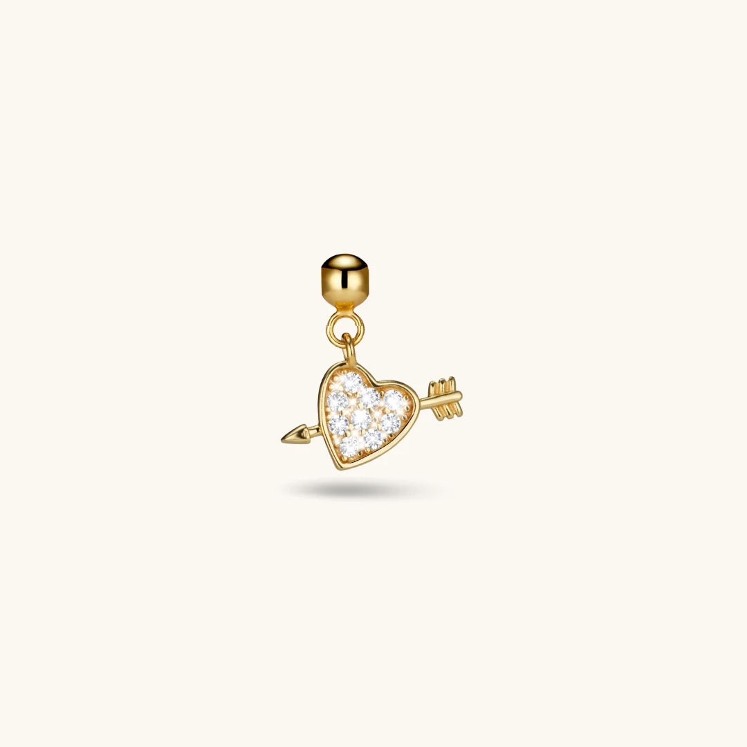 Heart & Arrow Charm Gold