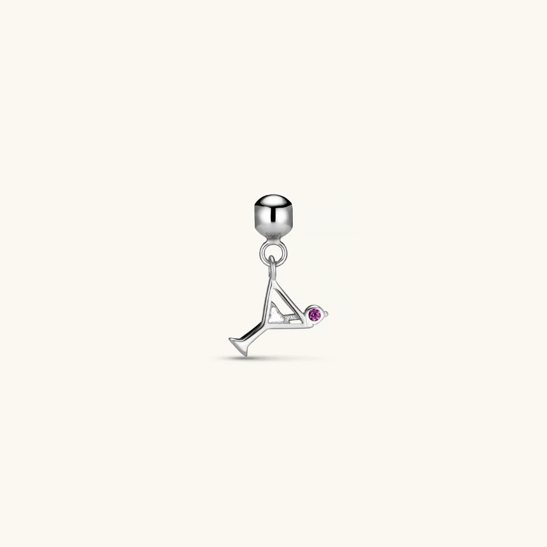 Martini Charm Silver