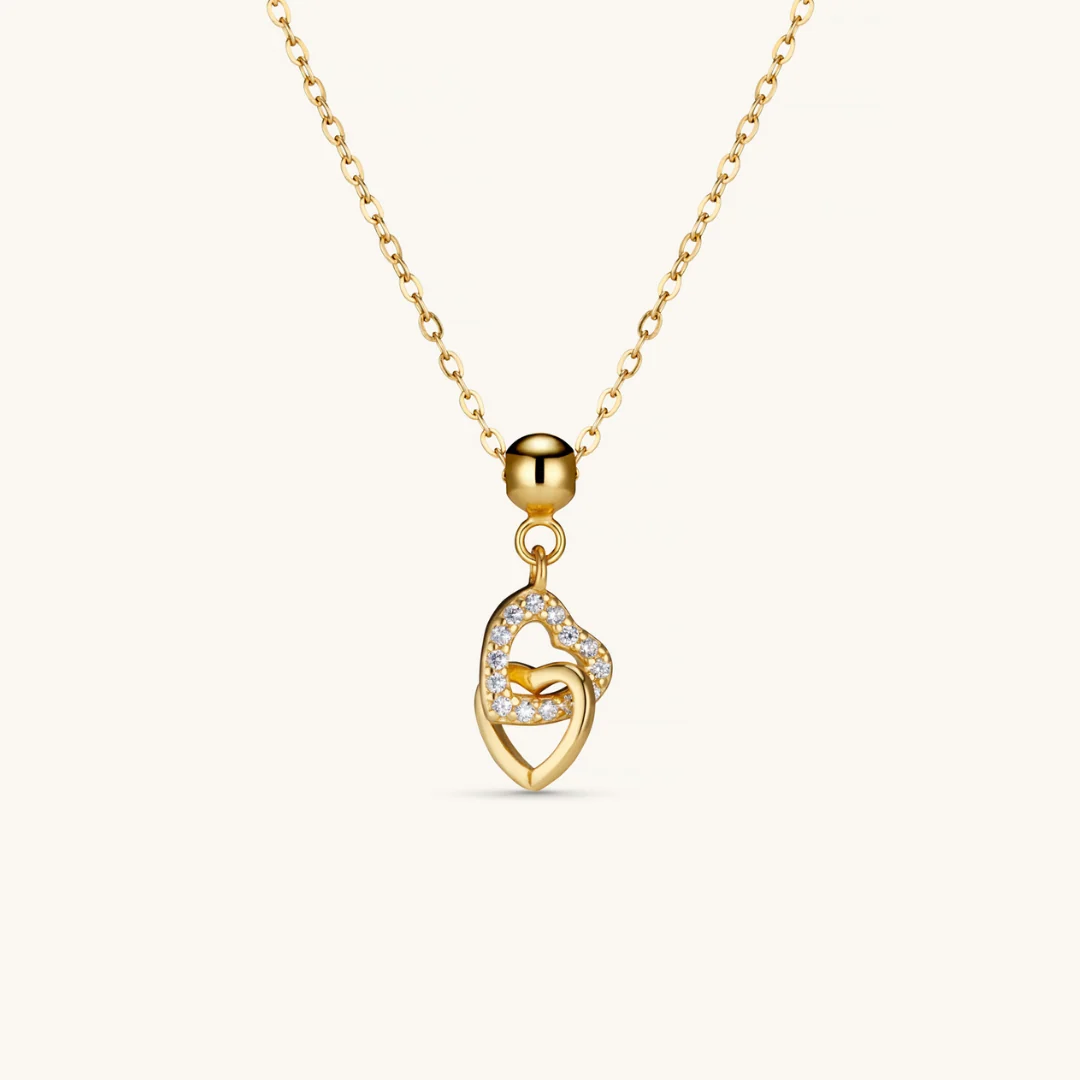 Mi Amor Interlocking Charm Necklace Gold