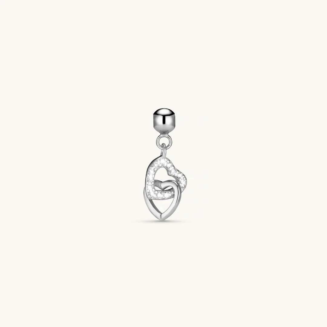 Mi Amor Interlocking Charm Silver