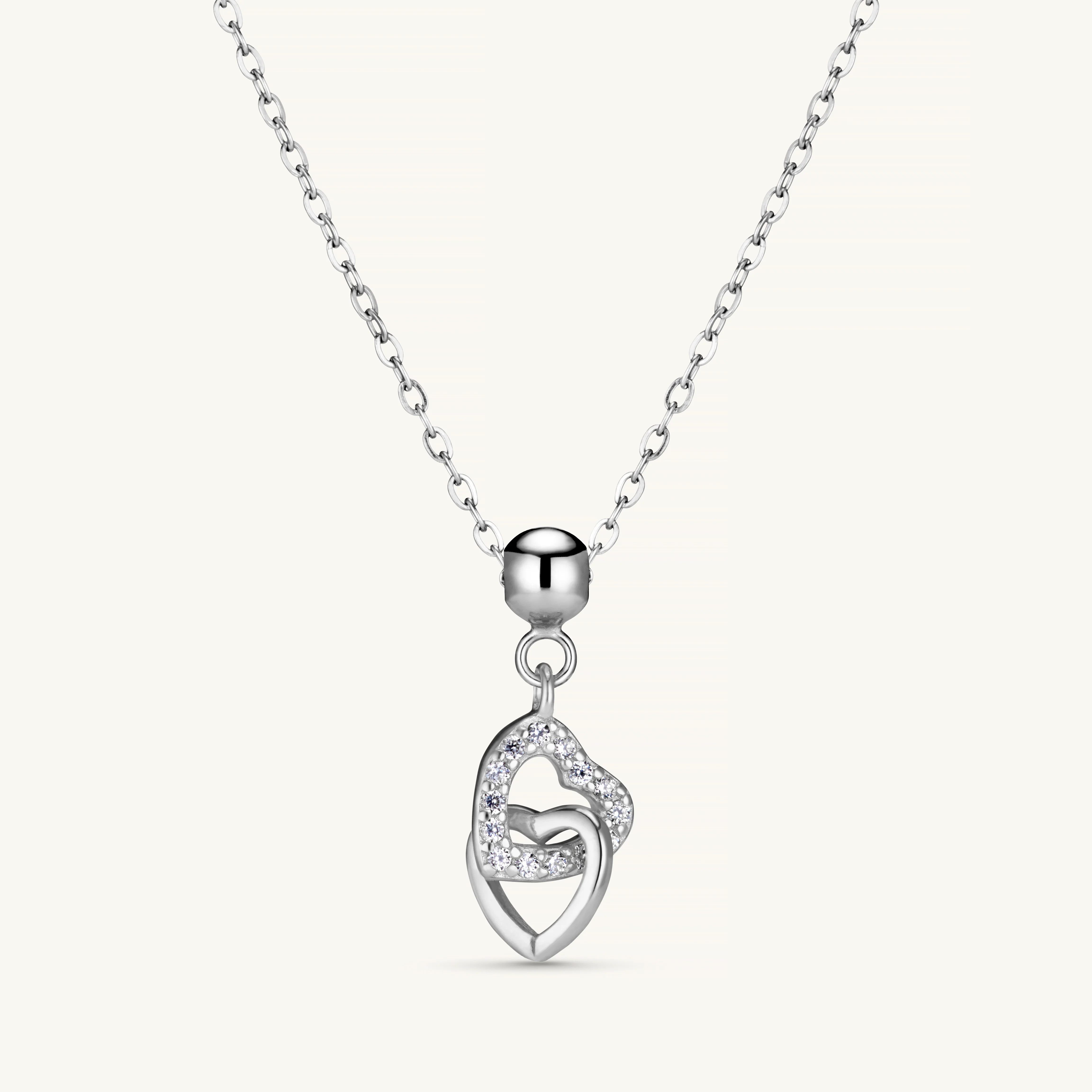 Mi Amor Interlocking Charm Silver - Image 3
