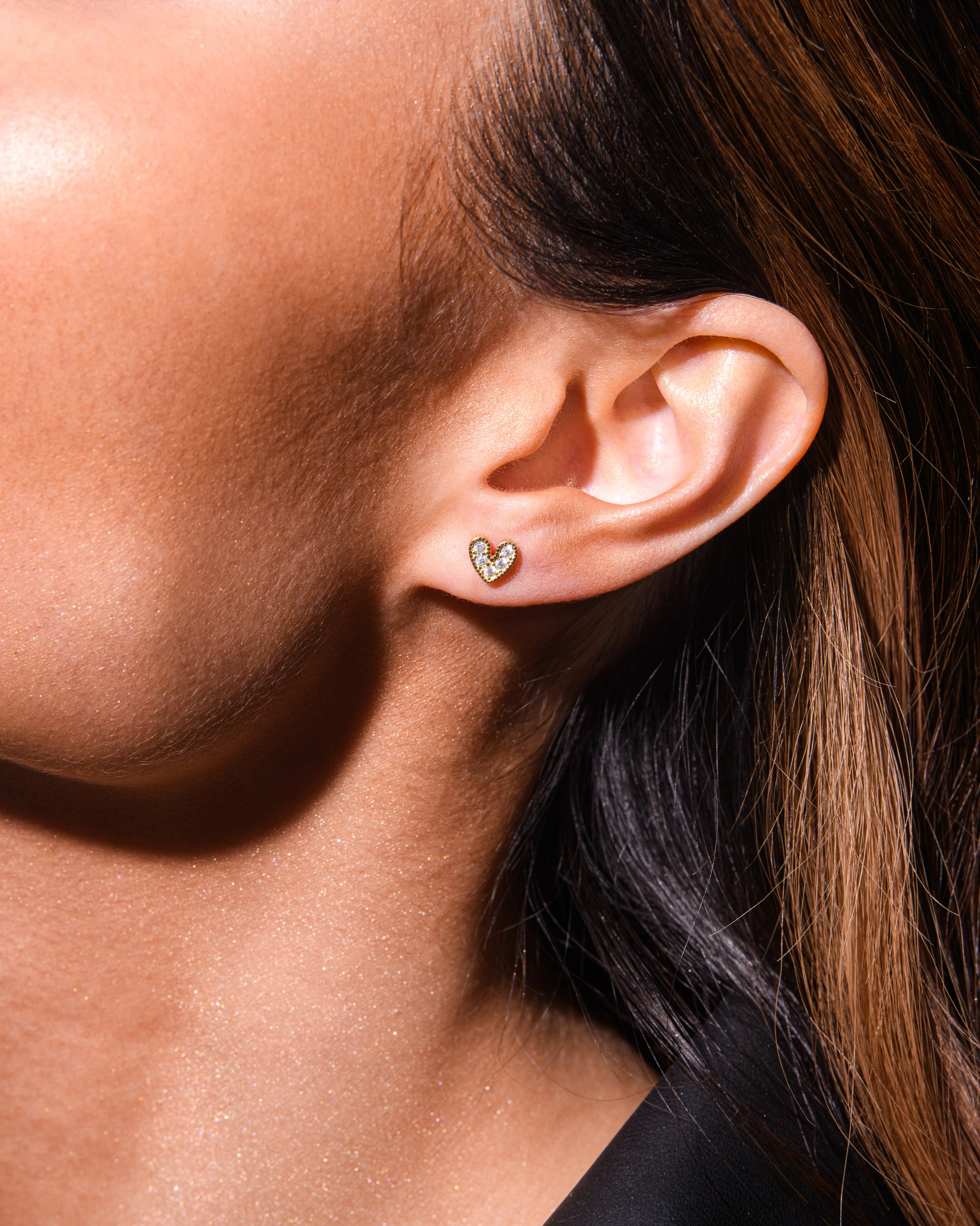 Mi Amor Stud Earring in Silver - Image 3