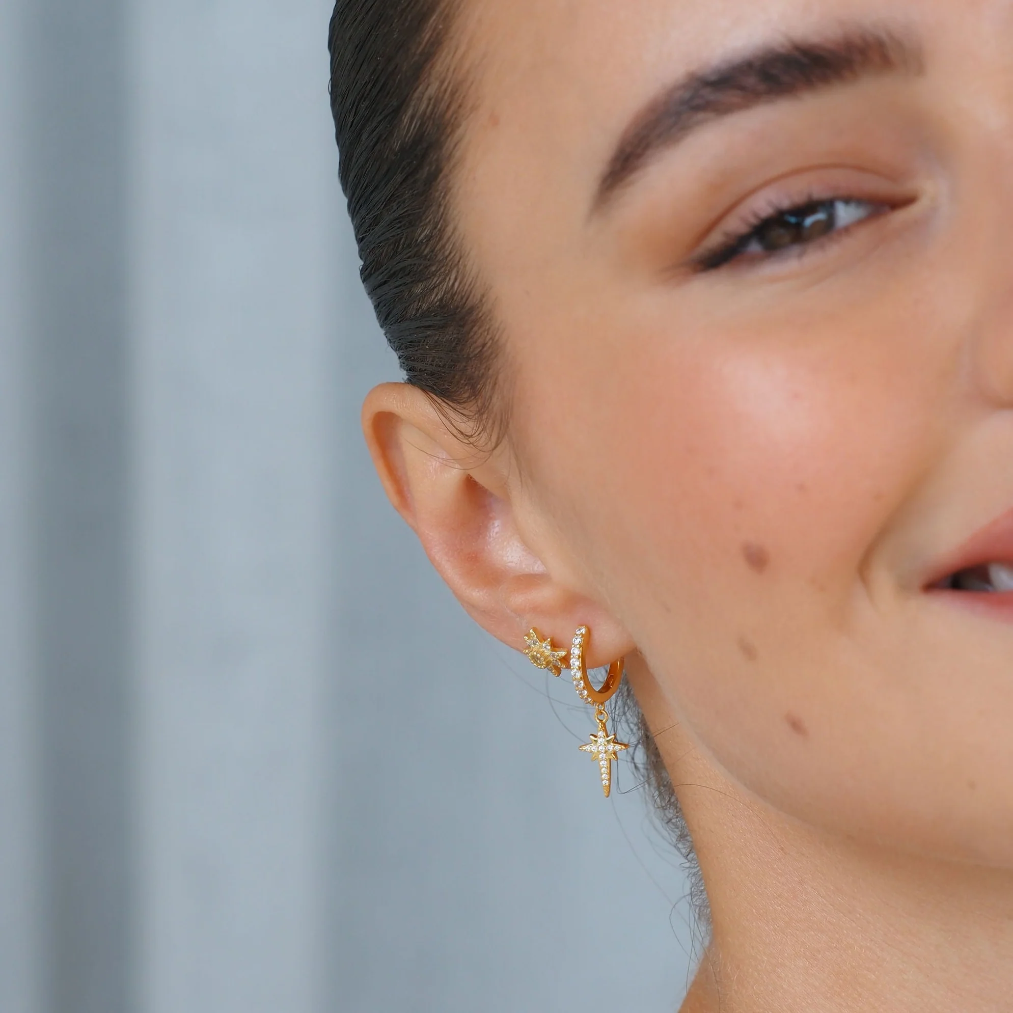 North Star Stud Earring in Silver - Image 7