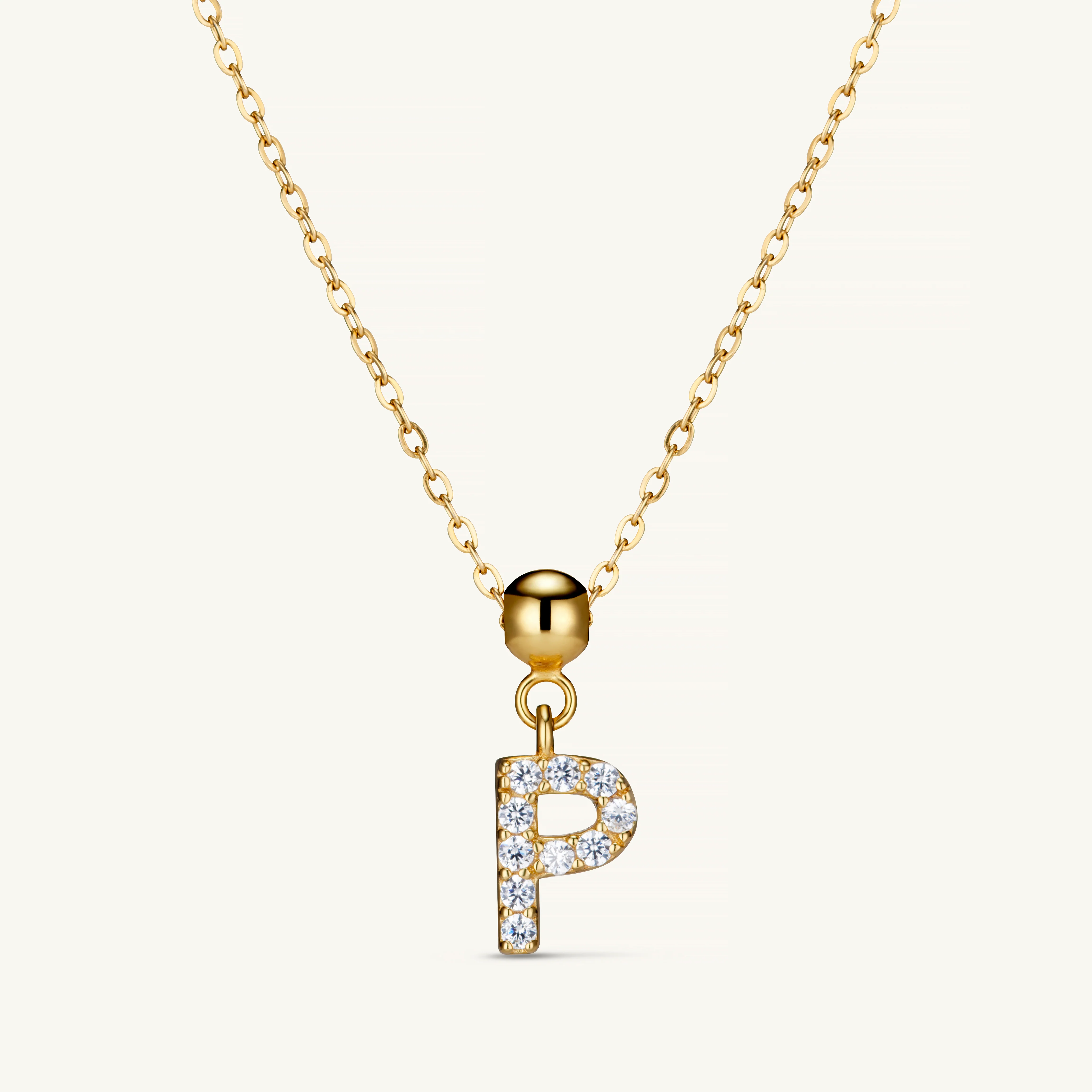 P Diamond Initial Charm Gold - Image 4