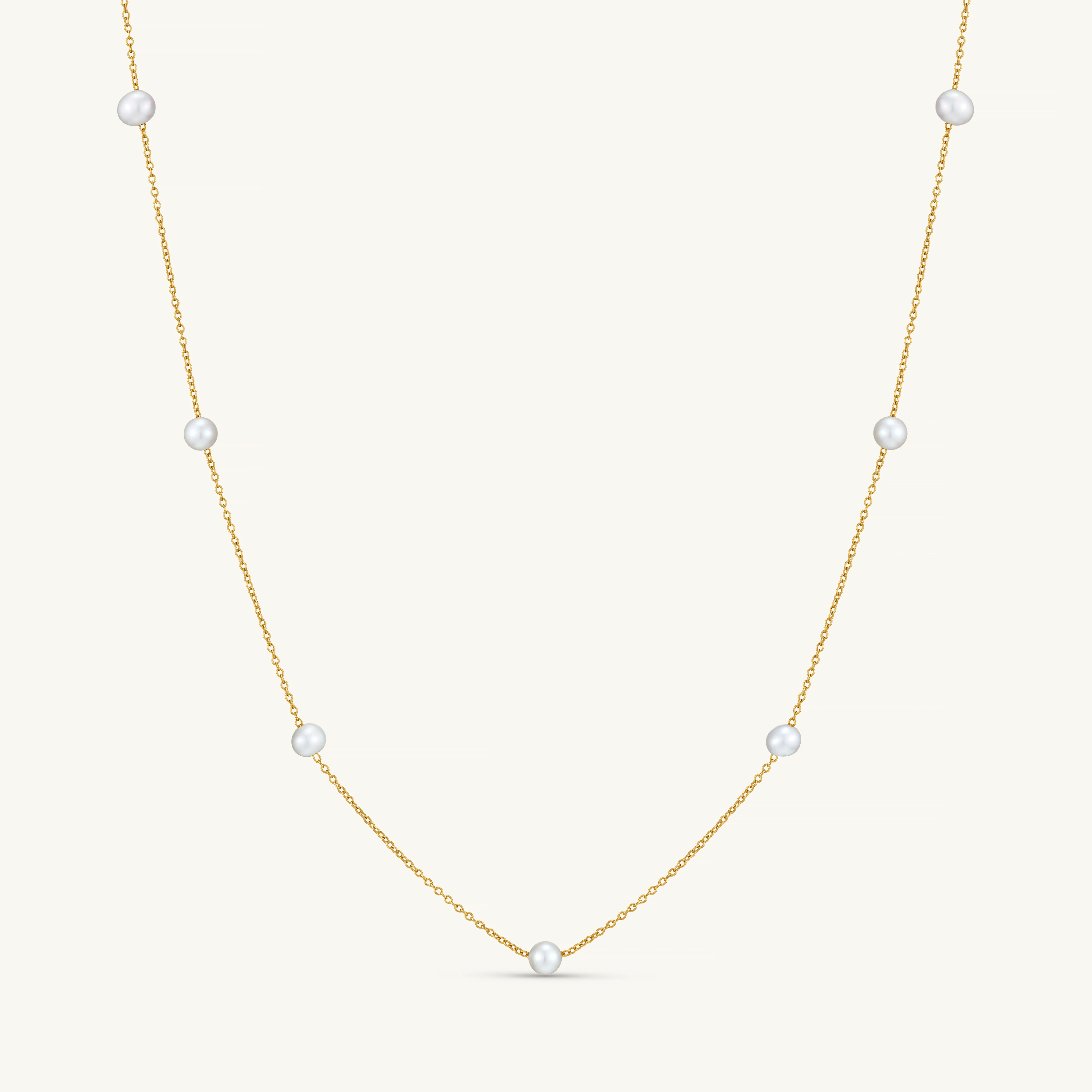 Infinity Pearl Necklace Gold