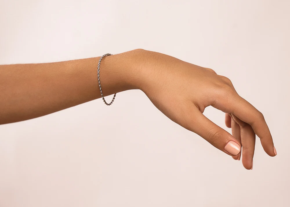 Rope Chain Bracelet in Silver - Image 4