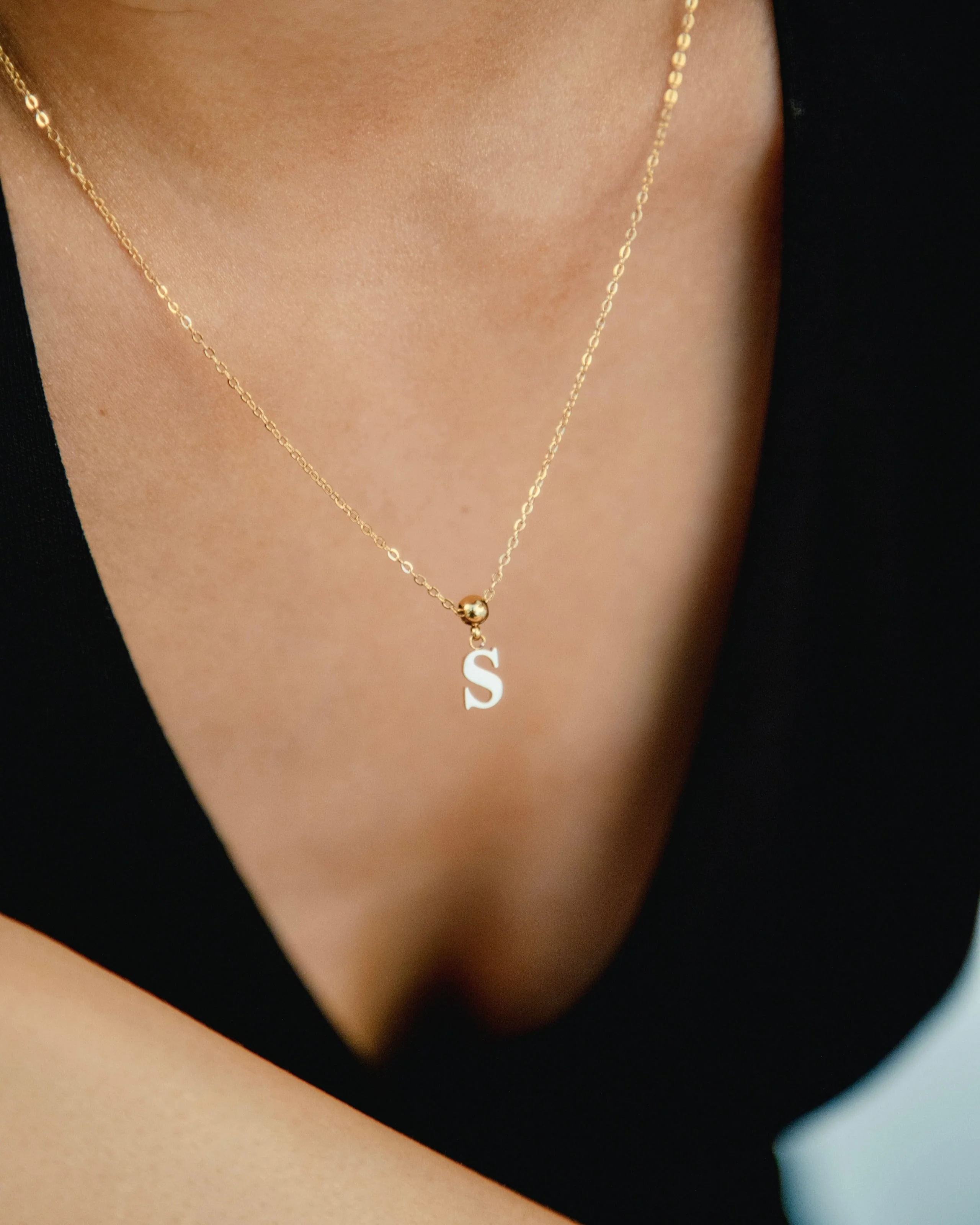 S Classic Initial Charm Gold - Image 2