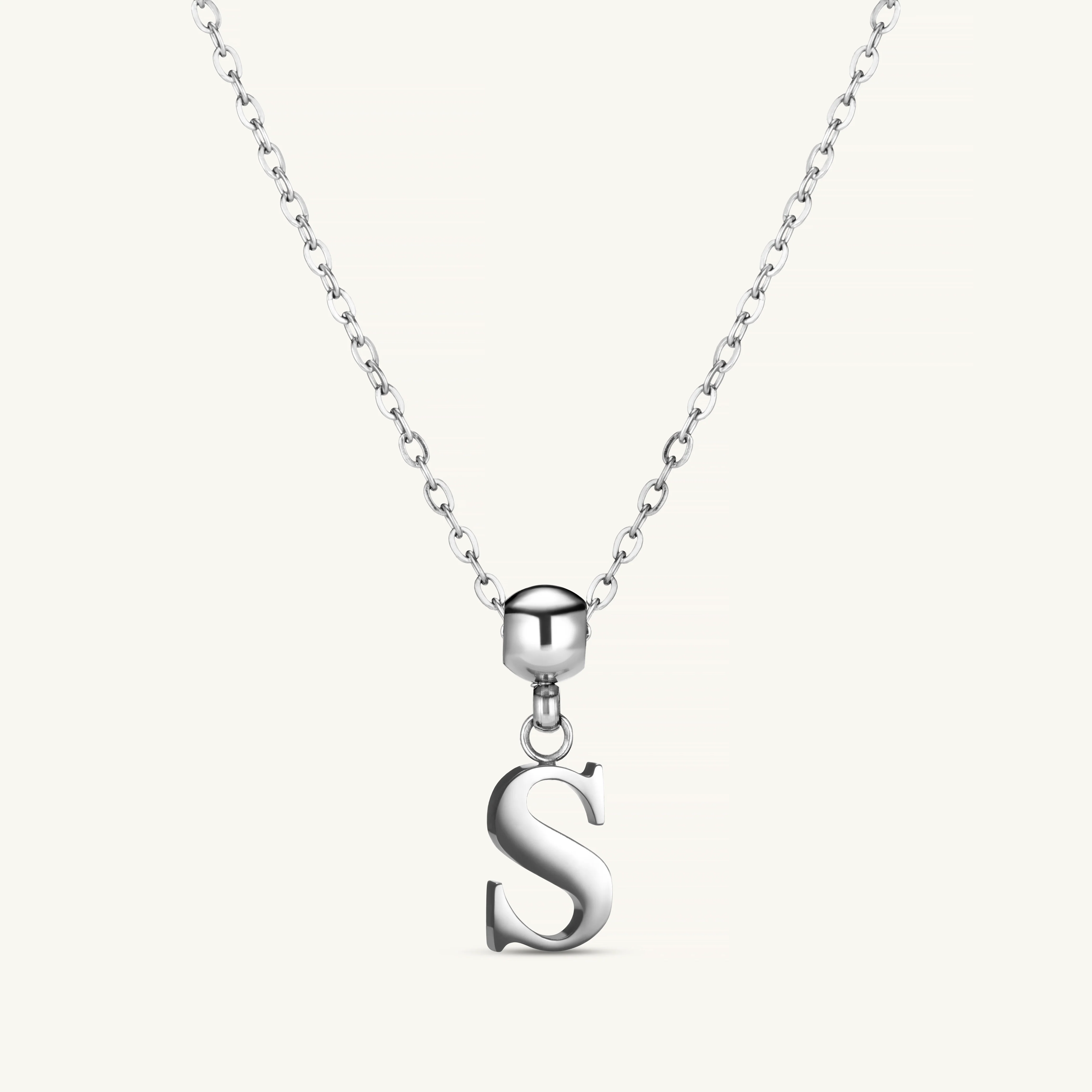 S Classic Initial Charm Silver - Image 3