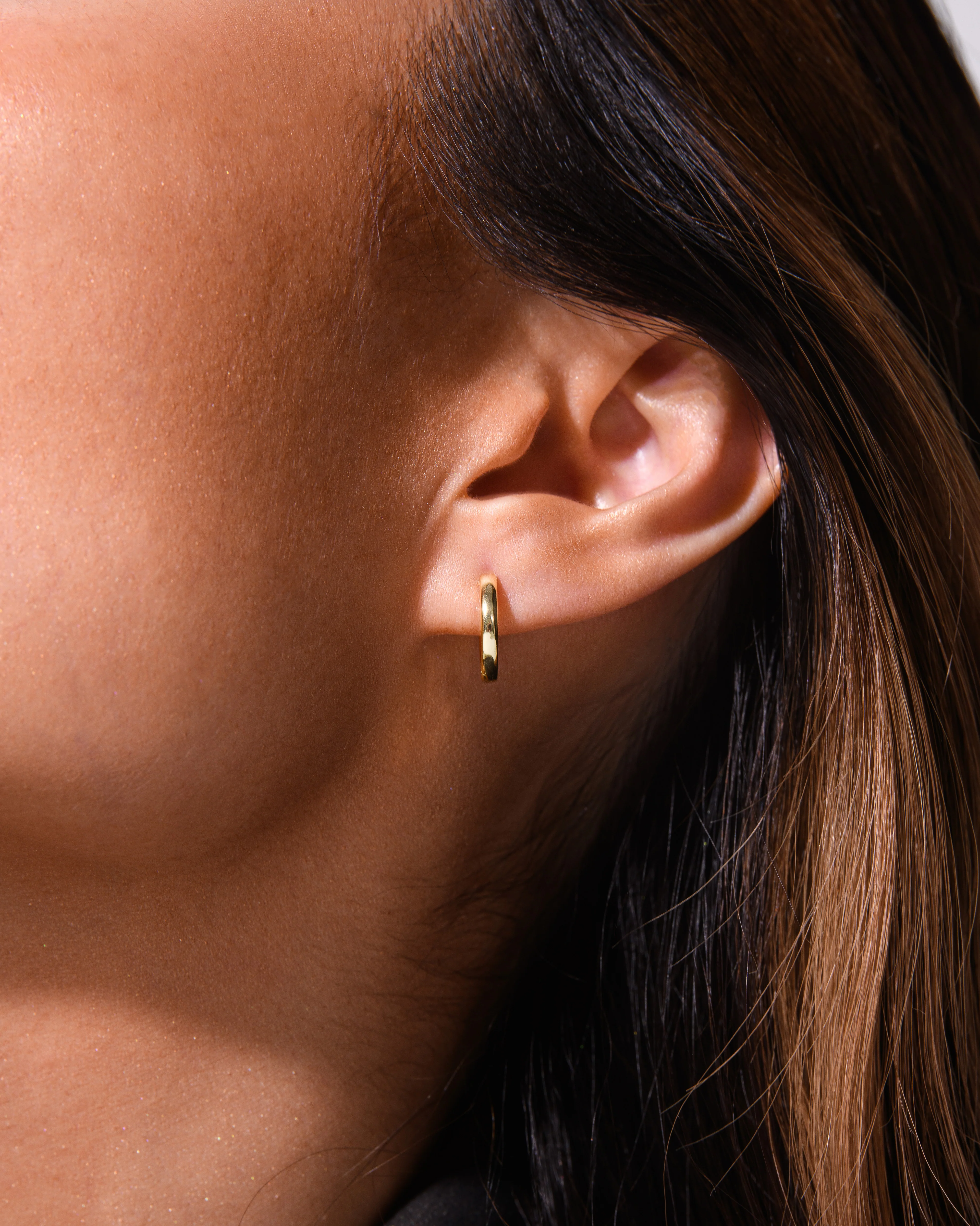 Small Hoops in Gold - Image 3