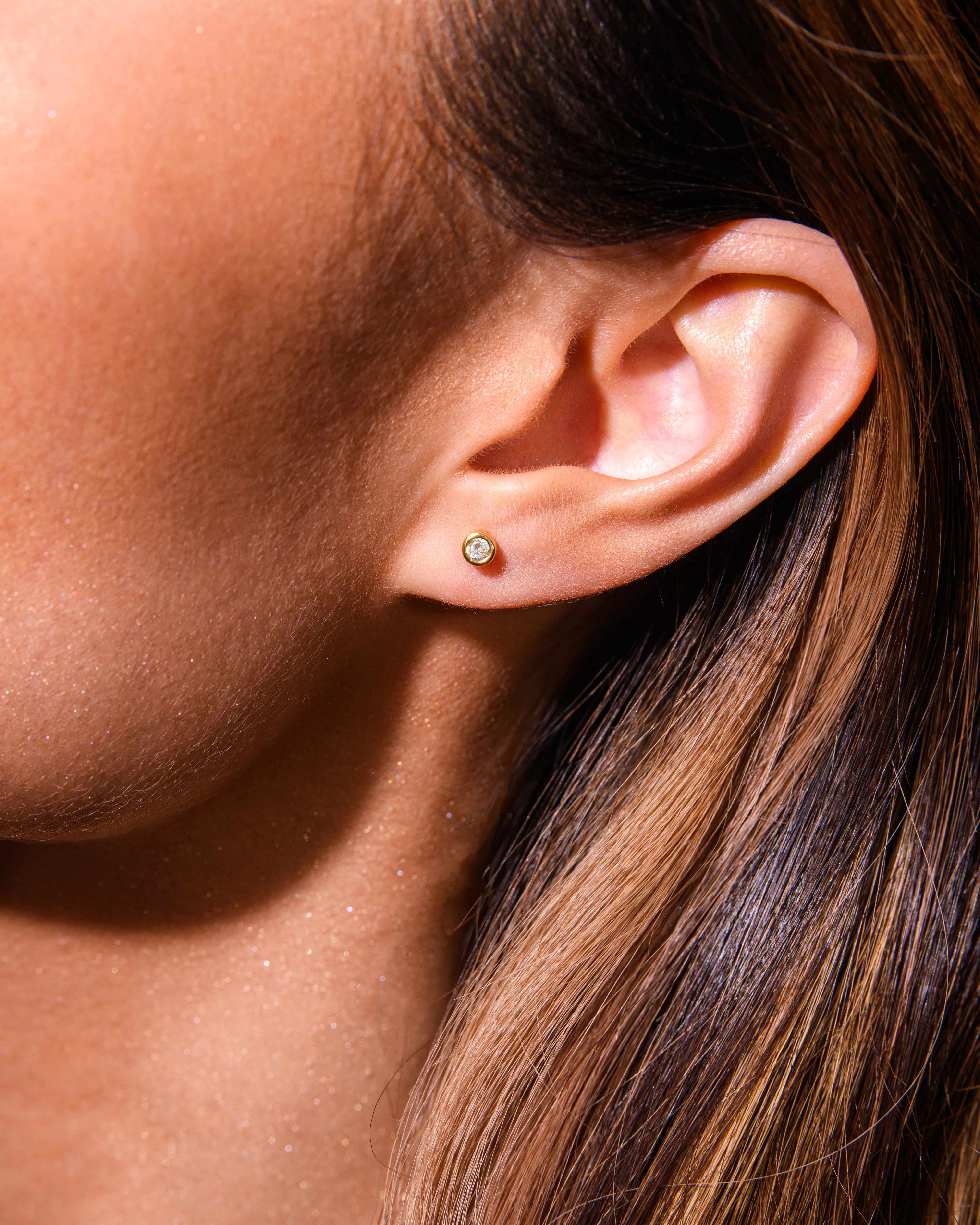 Sphere Pave Studs In Silver - Image 3
