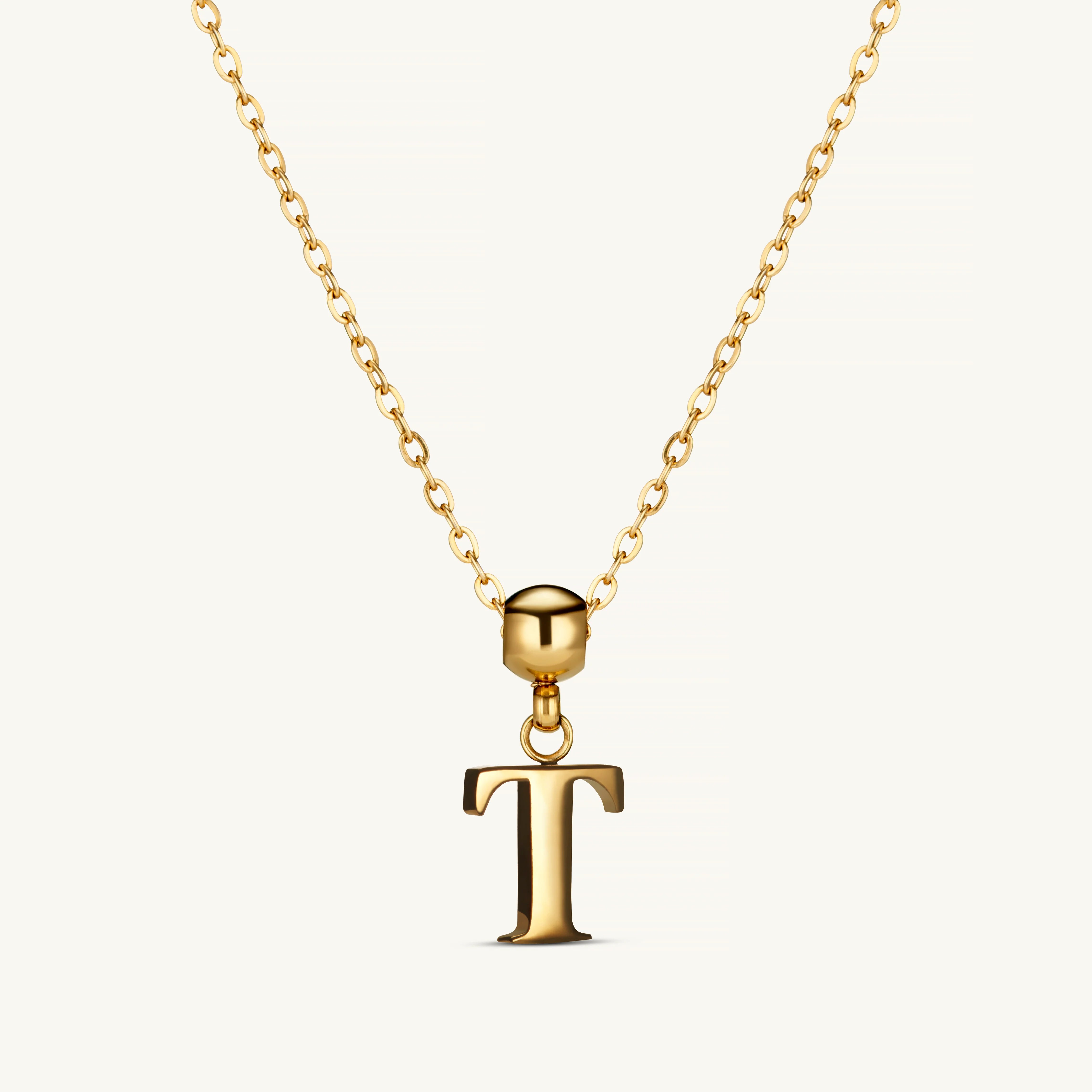 T Classic Initial Charm Gold - Image 3