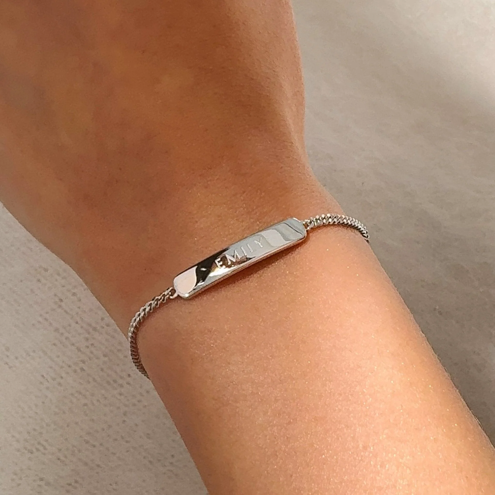 The Engraved Bracelet in Silver - Image 5