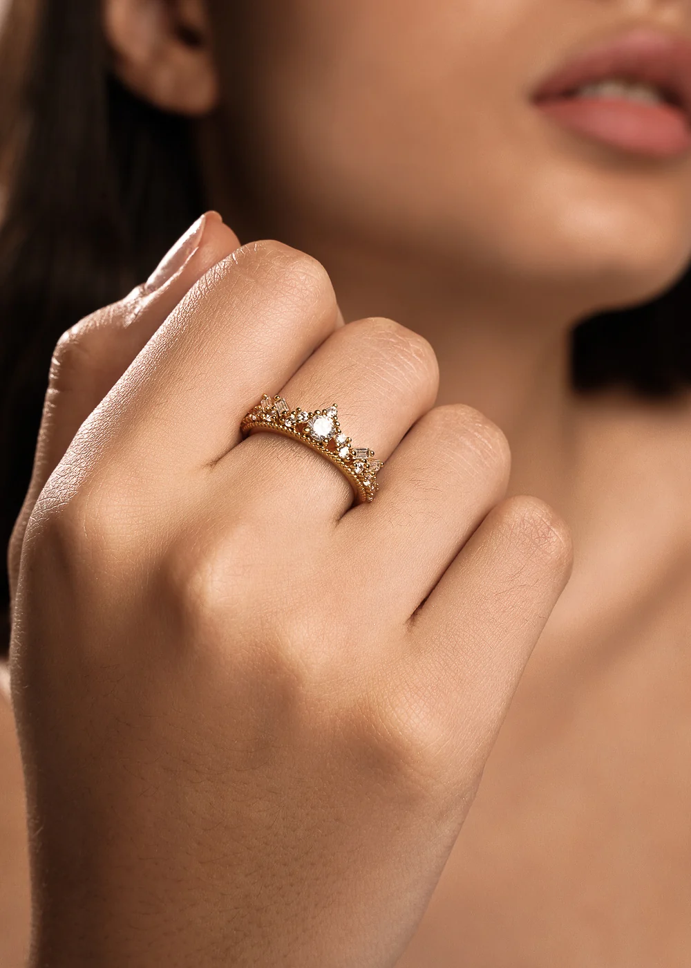 Treasure Crown Ring in Gold - Image 4
