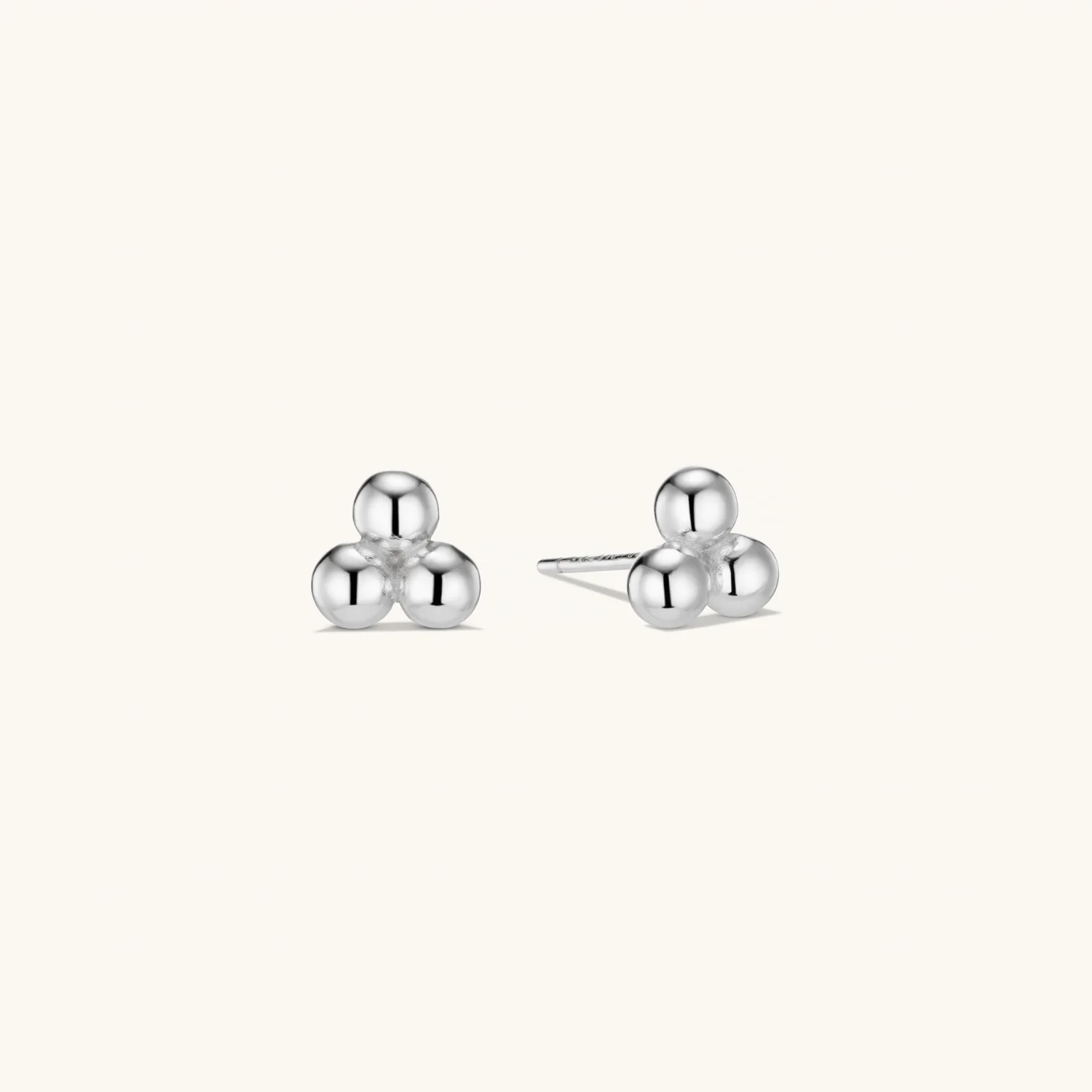 Trinity Sphere Studs Silver