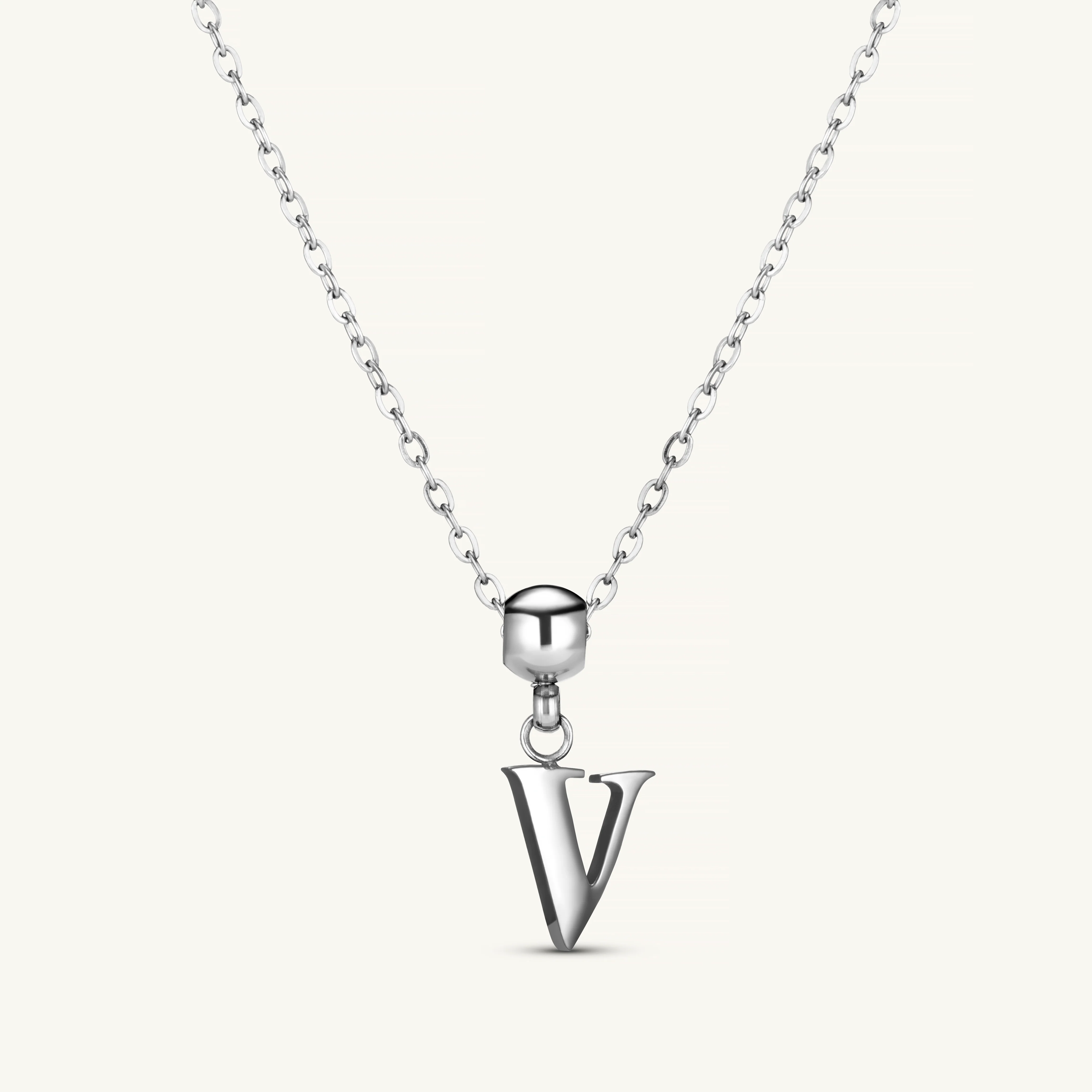 V Classic Initial Charm Silver - Image 3