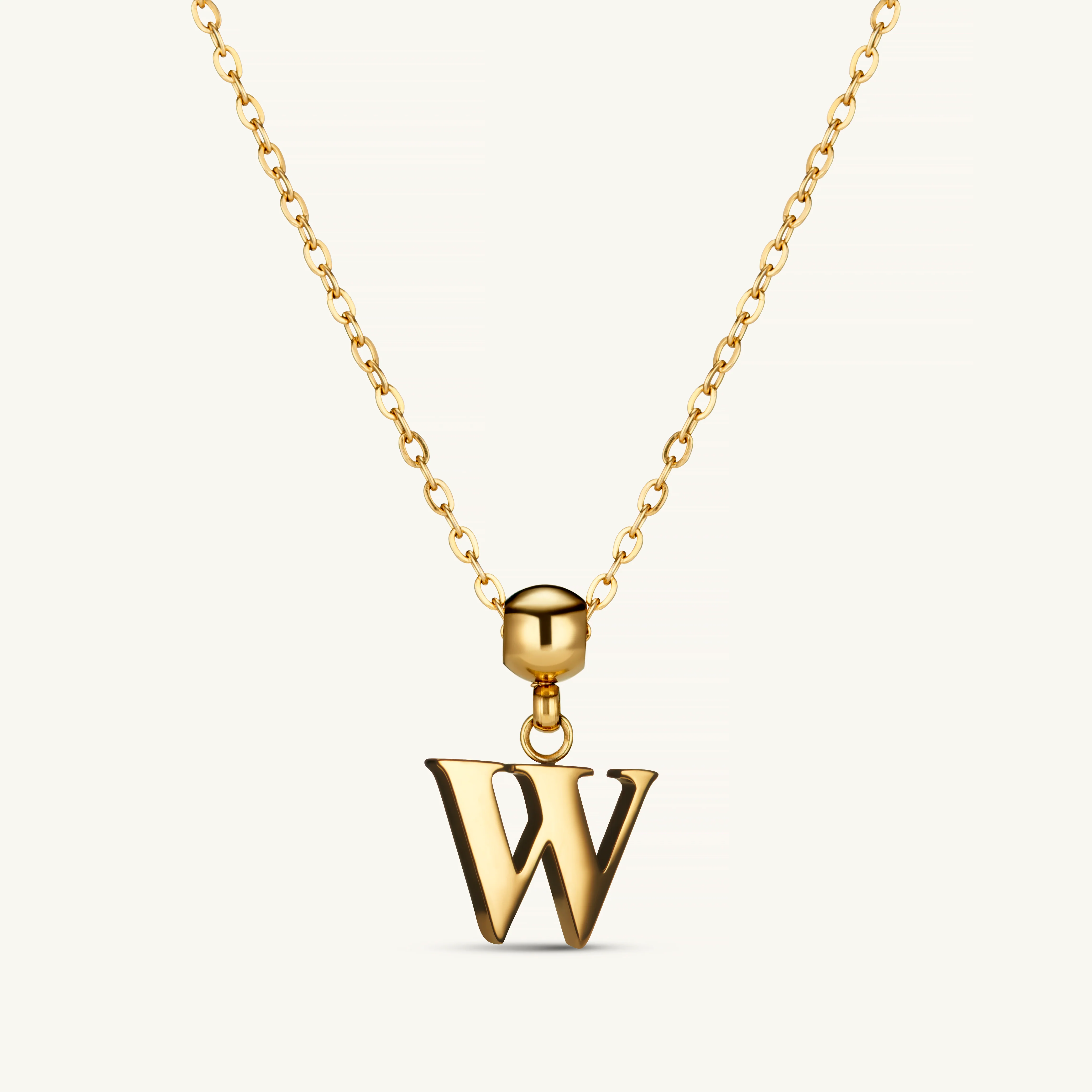W Classic Initial Charm Gold - Image 3