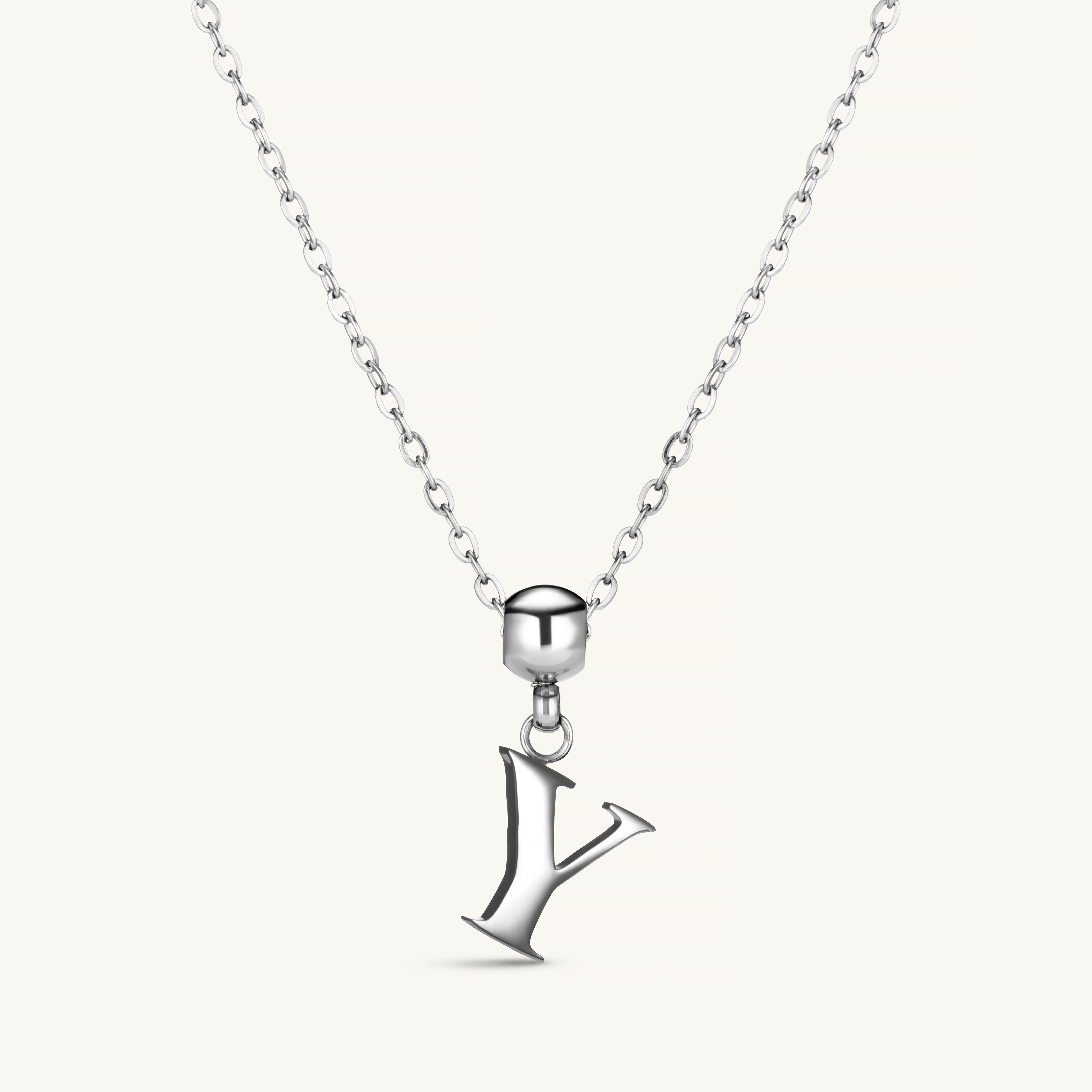 Y Classic Initial Charm Silver - Image 2